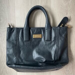 Marc by Marc Jacobs Black Mility Utility Tote Bag Genuine Leather Y2K 2000s